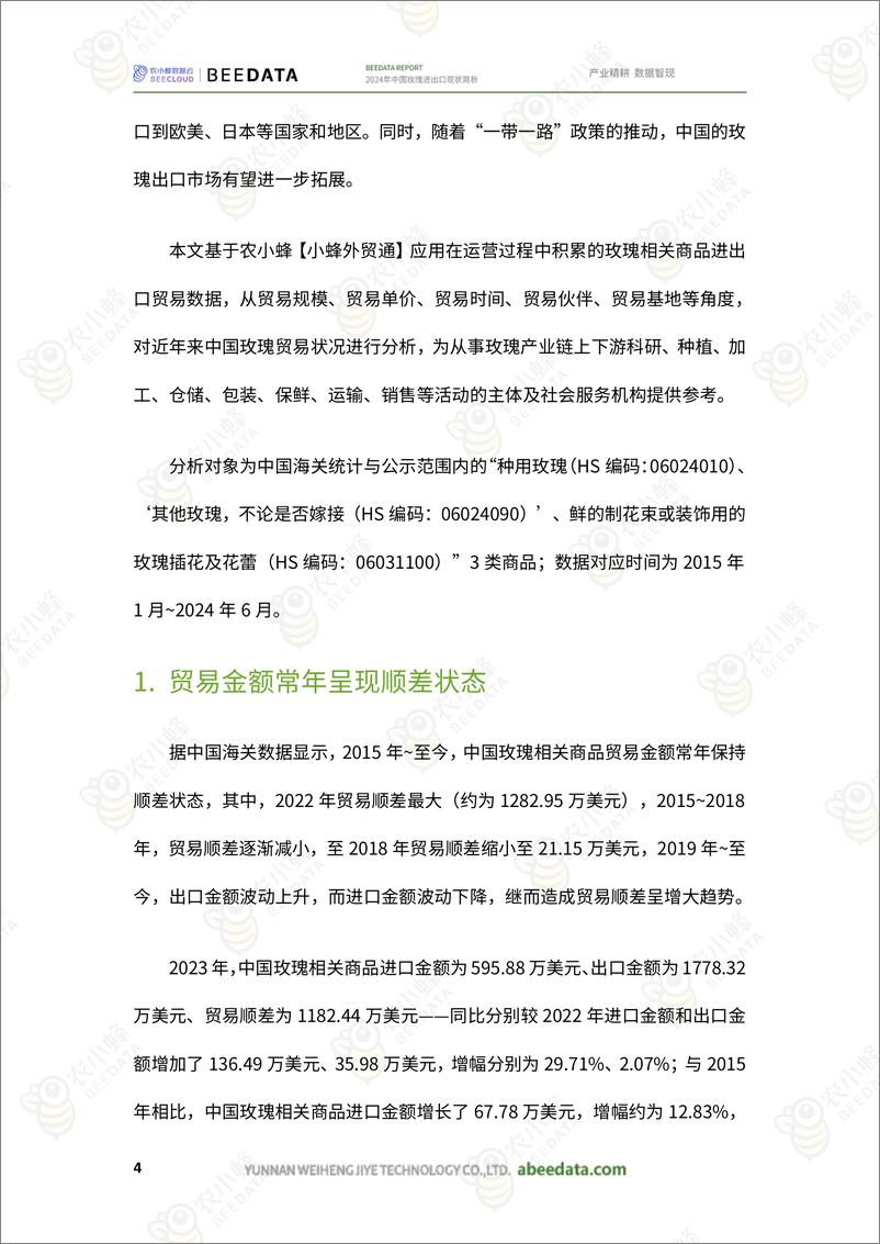 《农小蜂-2024年中国玫瑰进出口现状简析-18页》 - 第6页预览图