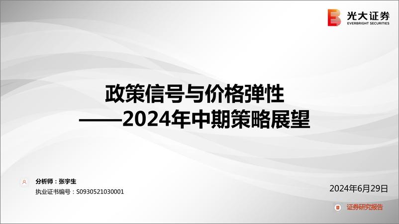 《2024年中期策略展望：政策信号与价格弹性-240629-光大证券-49页》 - 第1页预览图