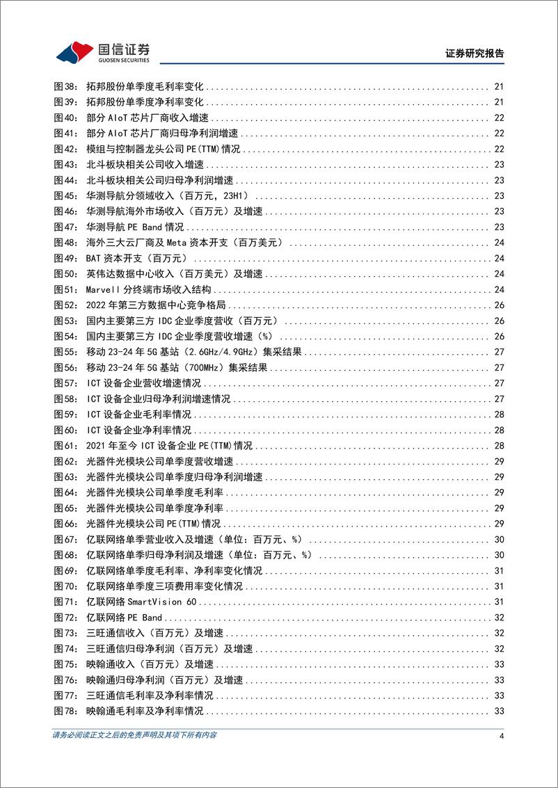 《通信行业2023年11月投资策略暨三季报总结：关注卫星互联网、海缆板块-20231103-国信证券-49页》 - 第5页预览图