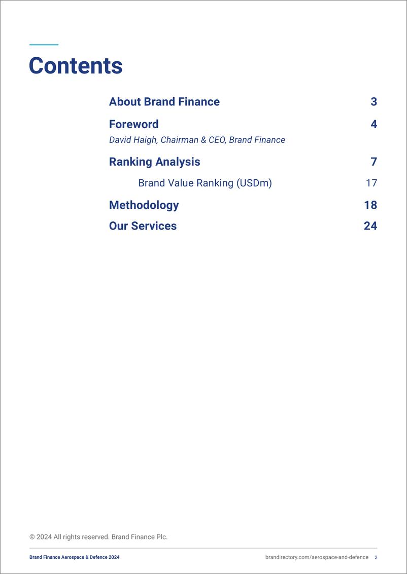 《品牌价值-最有价值和最强的航空航天和国防品牌25强的2024年度报告（英）-2024.3+-34页》 - 第2页预览图