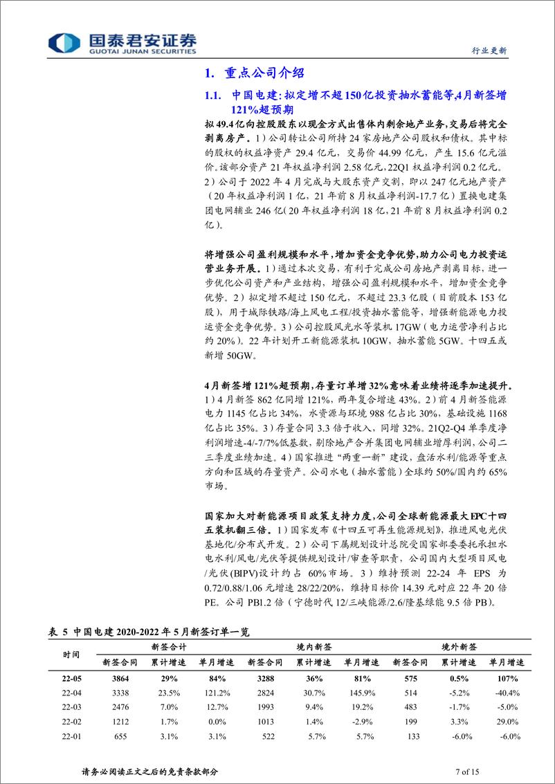 《建筑工程行业新能源基建系列：5月光伏等新增装机加速，推荐中国电建等新能源基建-20220621-国泰君安-15页》 - 第8页预览图