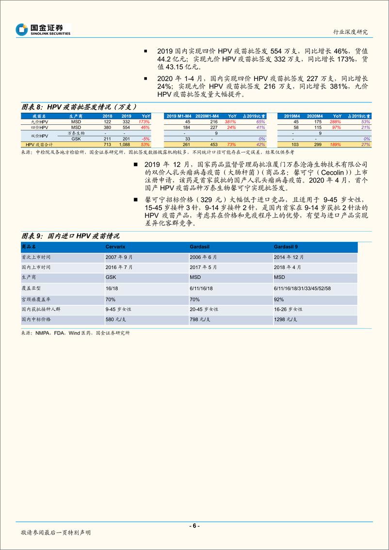 《生物制药行业深度研究：生物制品行业年报一季报回顾及批签发分析-20200528-国金证券-25页》 - 第7页预览图