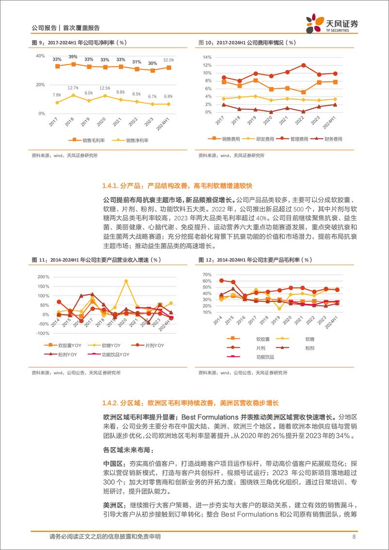 《仙乐健康(300791)外延并购助力全球化发展，境外业务实现高增-240926-天风证券-21页》 - 第8页预览图