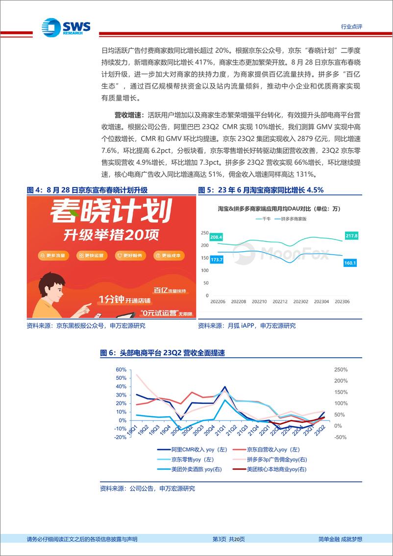 《2023Q2互联网电商行业业绩总结：增长全面提速，开启价值回归-20230903-申万宏源-20页》 - 第4页预览图