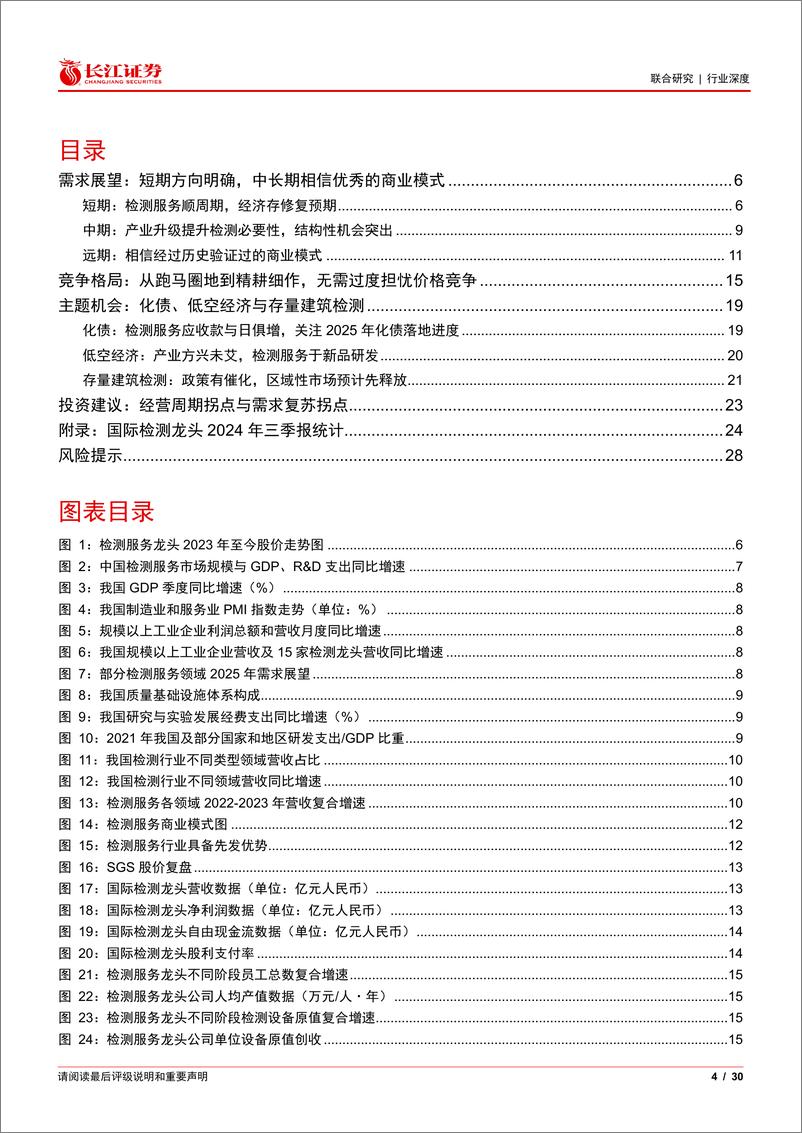 《检测服务行业2025年度投资策略：需求与供给的共振-长江证券-241218-30页》 - 第4页预览图