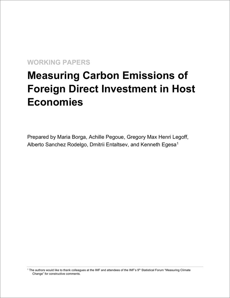 《IMF-衡量东道国外国直接投资的碳排放量（英）-2022.5-33页》 - 第4页预览图