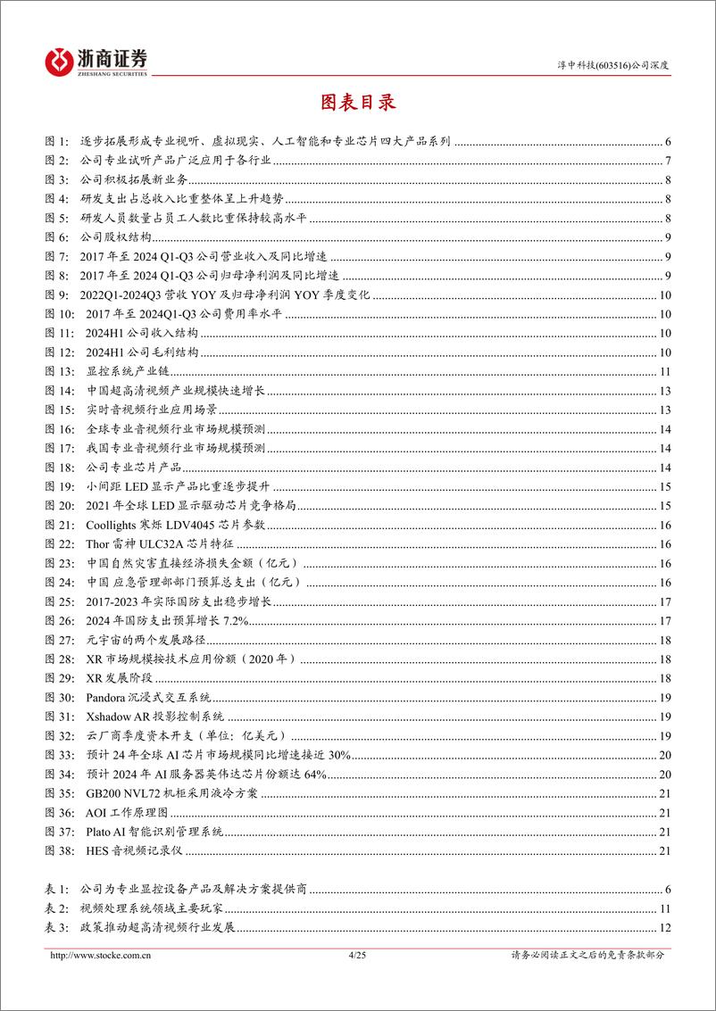 《淳中科技(603516)覆盖报告：显控龙头自研芯片巩固地位，进军AI算力检测成长可期-241113-浙商证券-25页》 - 第4页预览图