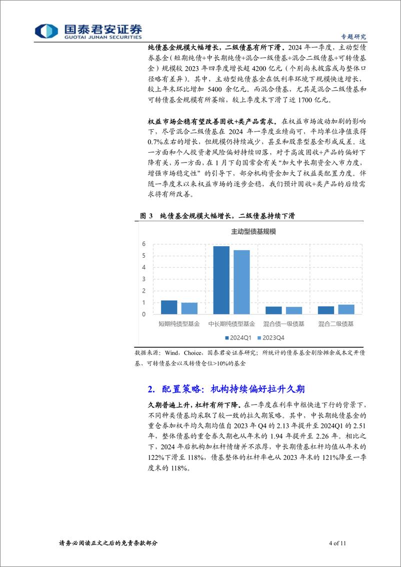 《债券型基金2024Q1季报分析：规模显著增长，绩优债基持续偏好拉升久期-240424-国泰君安-11页》 - 第3页预览图