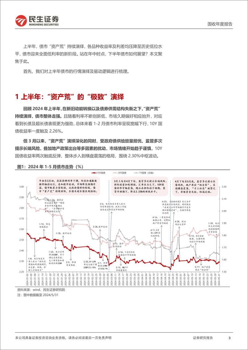 《利率债2024年中期投资策略：债牛未尽，何以变局？-240617-民生证券-36页》 - 第3页预览图