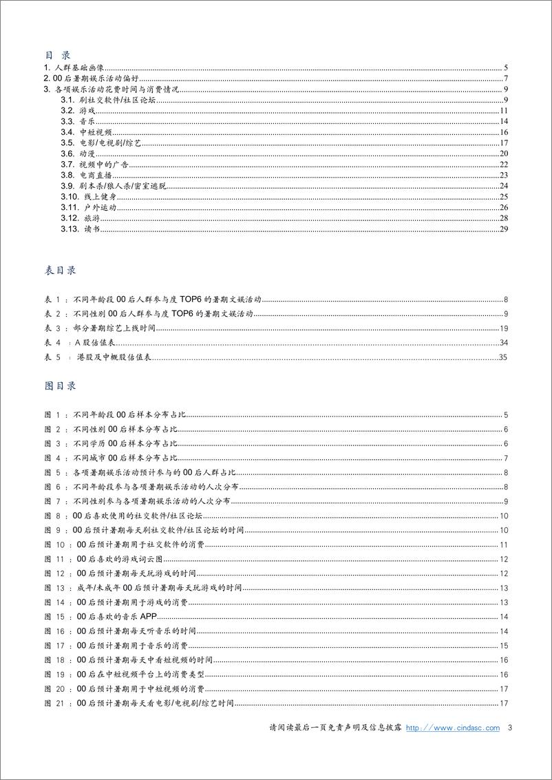 《传媒联网行业：2022年00后暑期闲暇时间文娱活动洞察报告-20220812-信达证券-38页》 - 第4页预览图