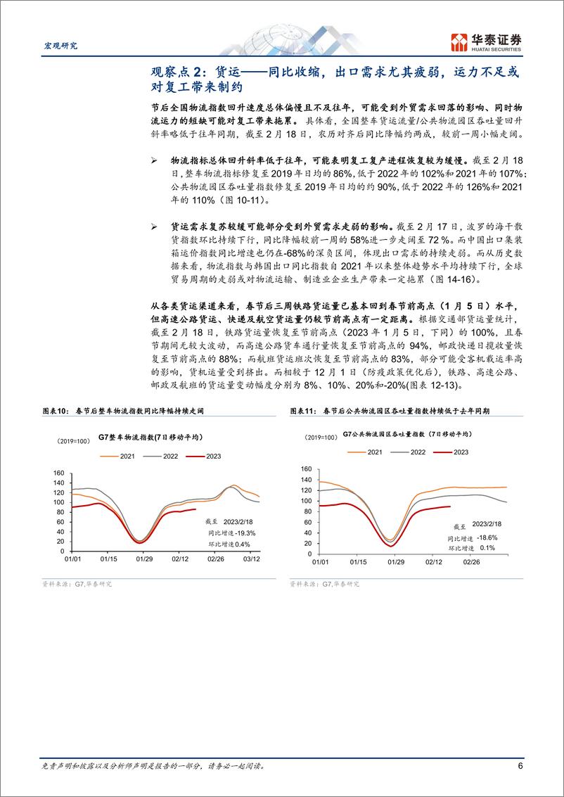 《复工观察：基建偏强，外贸走弱-20230219-华泰证券-16页》 - 第7页预览图