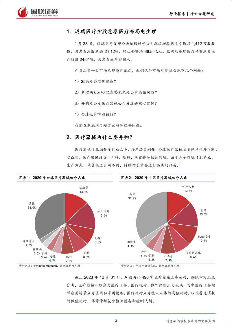 《医药生物：如何看待迈瑞控股惠泰医疗？》 - 第3页预览图