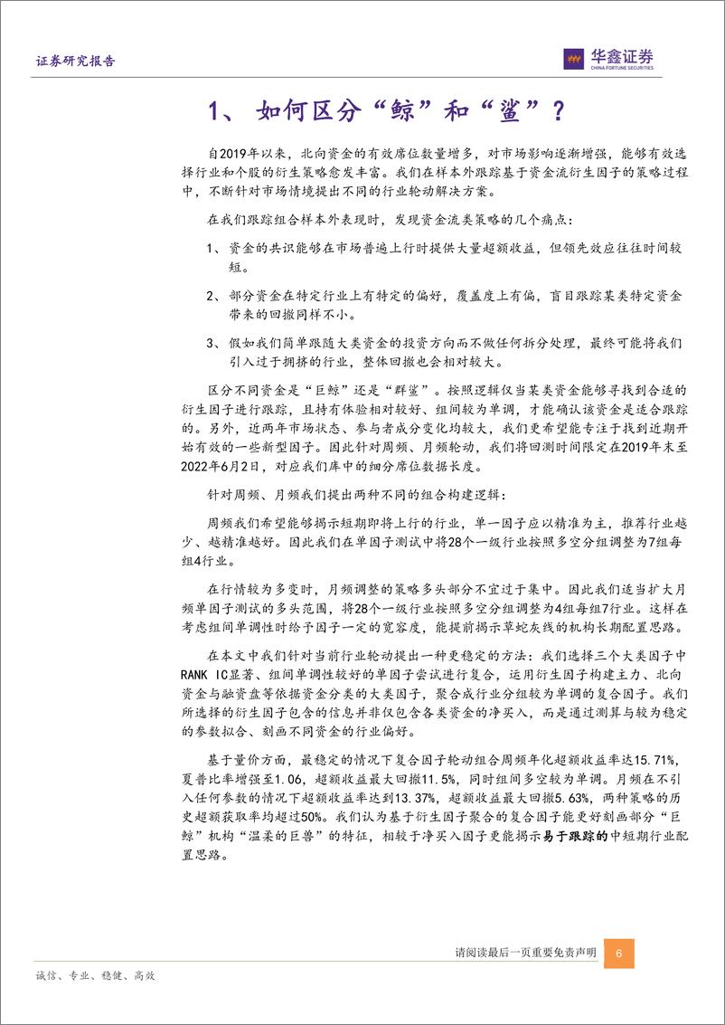 《2022中期量化投资策略：与鲸同游还是与鲨共舞，资金流因子在中高频行业轮动中的应用-20220630-华鑫证券-28页》 - 第7页预览图