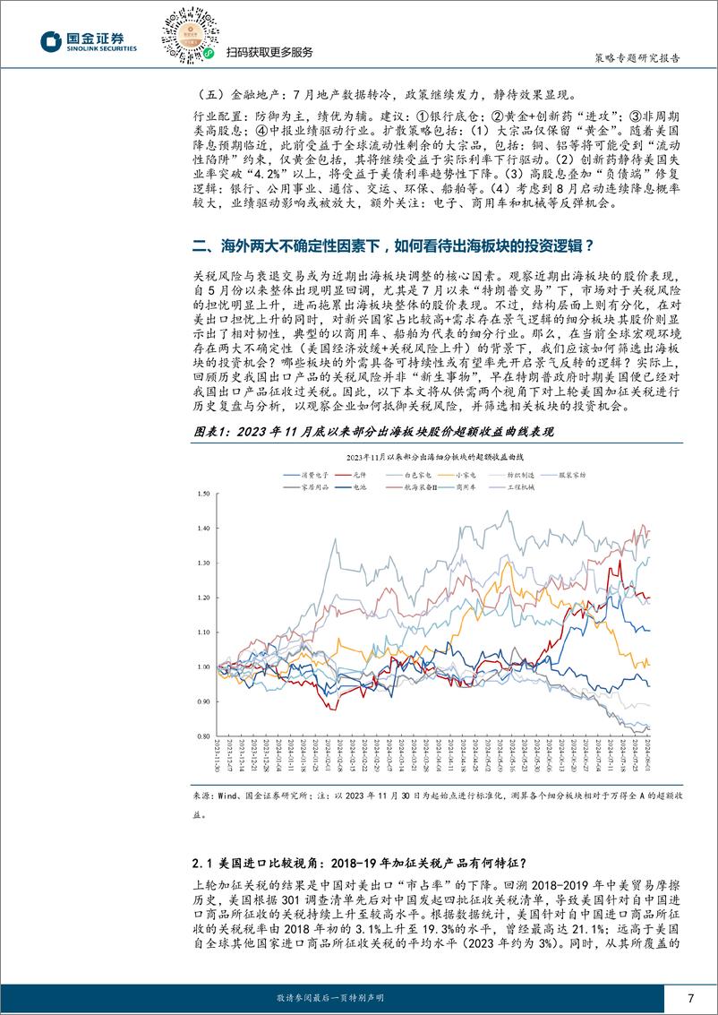 《行业比较专题报告：海外不确性上升，出海板块的分化与筛选-240809-国金证券-37页》 - 第7页预览图