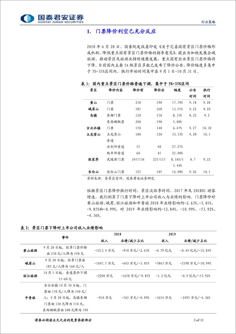 《社会服务行业低估值优质股更新3：景区股，估值大底，性价比高-20190307-国泰君安-11页》 - 第4页预览图