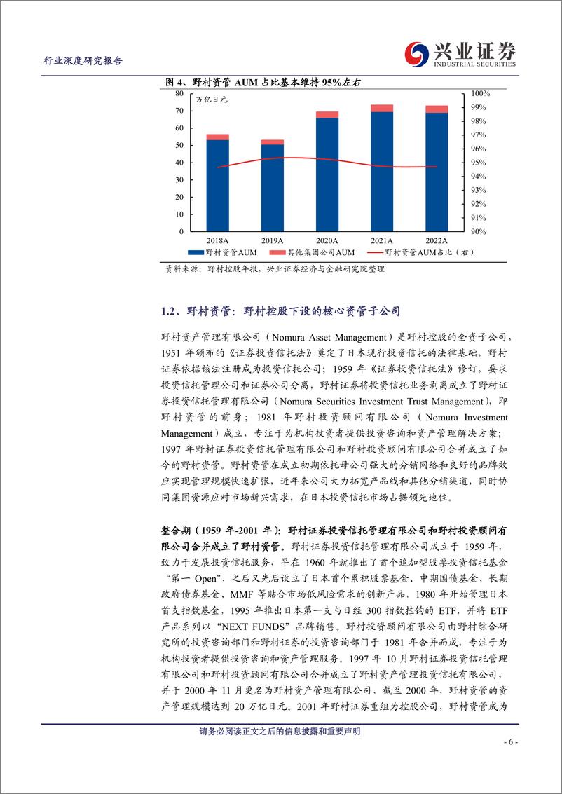 《非银金融行业_日本篇_以个人和机构业务双轮驱动的野村资管》 - 第6页预览图