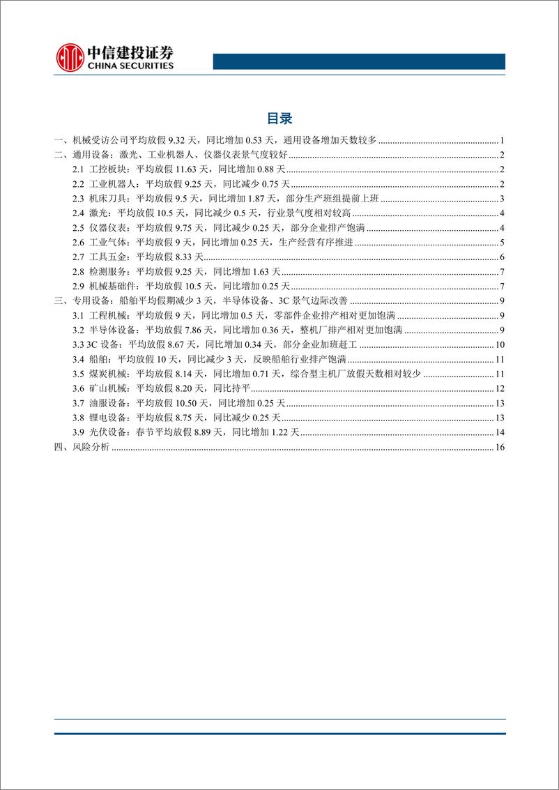 《2024年机械行业春节放假天数与开工率观察》 - 第3页预览图