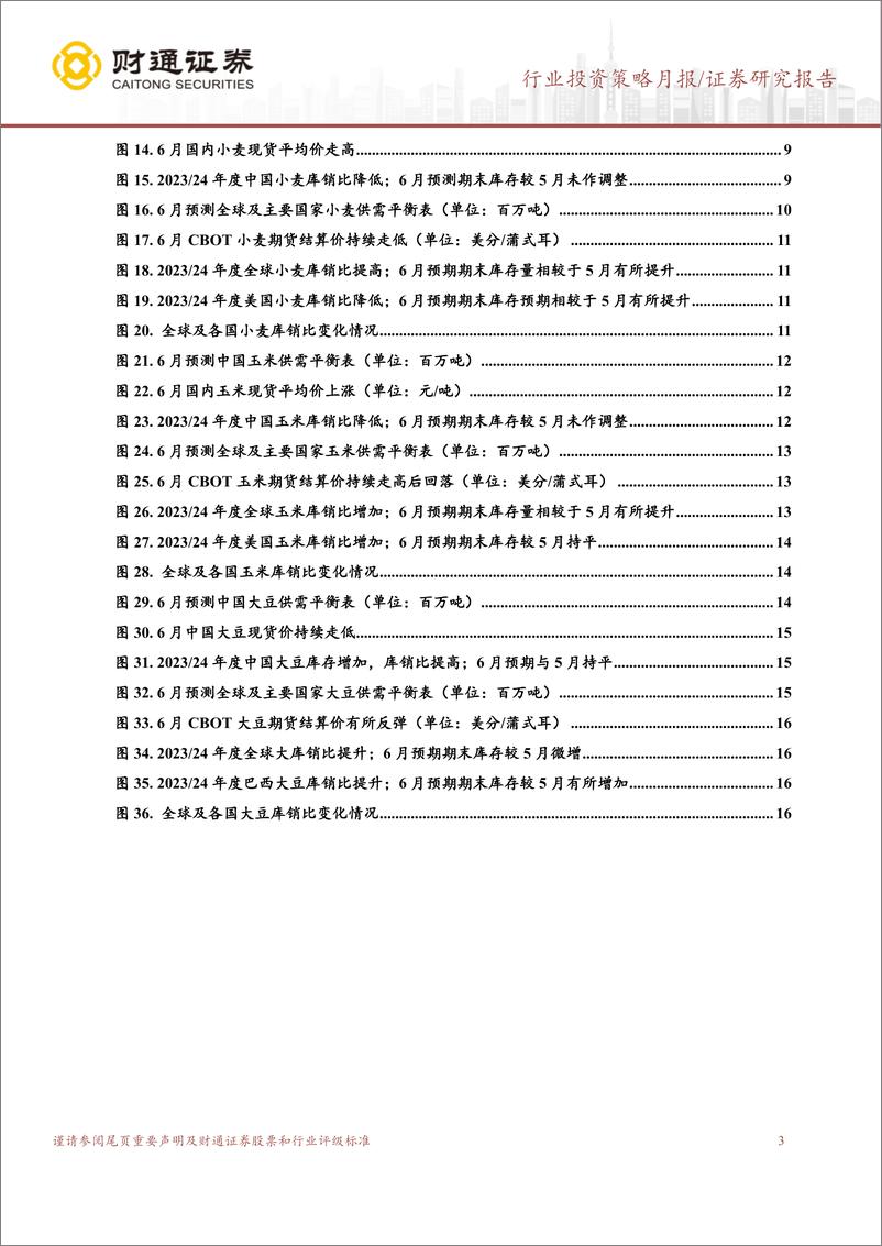 《种植业6月USDA跟踪月报：6月USDA上调三大作物产量，持续关注厄尔尼诺-20230622-财通证券-18页》 - 第4页预览图