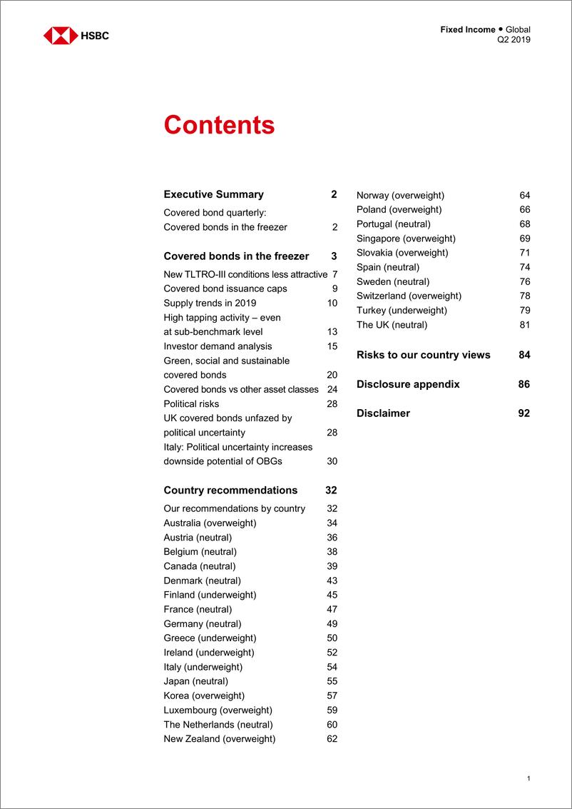 《汇丰银行-全球-债券市场-担保债券季报：冰冻下的担保债券-2019.6-94页》 - 第3页预览图