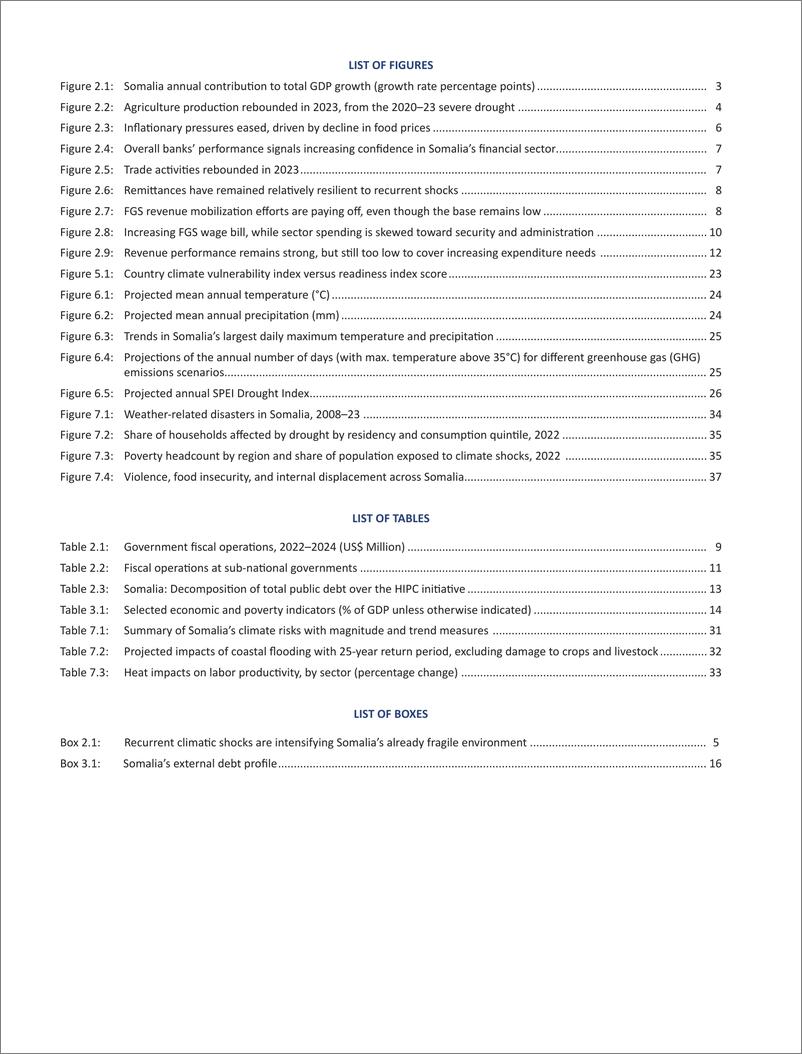 《世界银行-索马里经济更新，第九版：应对气候变化挑战促进经济增长（英）-2024-68页》 - 第8页预览图