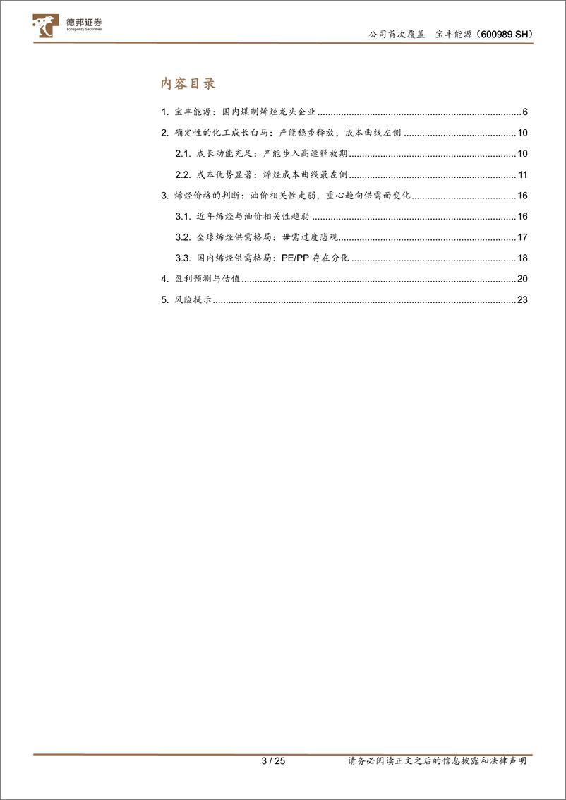 《宝丰能源(600989)煤制烯烃民企典范，成本领先成长广阔-241119-德邦证券-25页》 - 第3页预览图