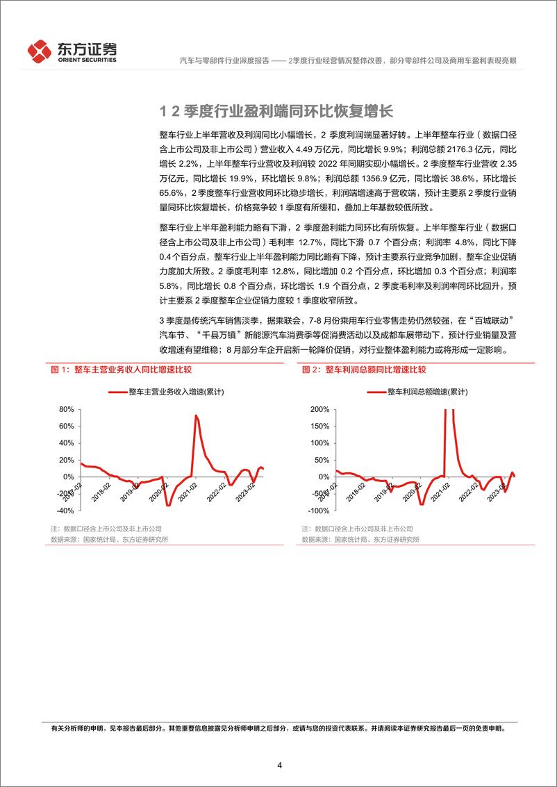 《汽车行业上半年经营分析及投资策略：2季度行业经营情况整体改善，部分零部件公司及商用车盈利表现亮眼-20230913-东方证券-24页》 - 第5页预览图