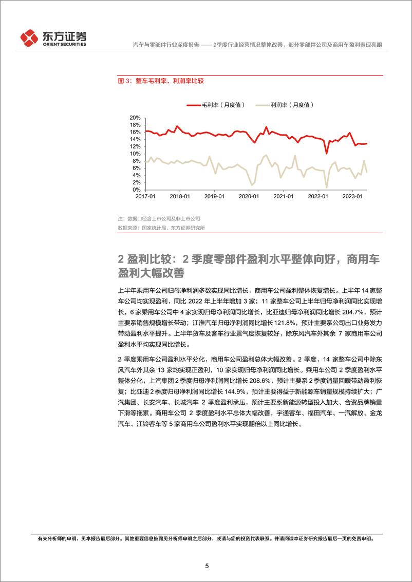 《汽车行业上半年经营分析及投资策略：2季度行业经营情况整体改善，部分零部件公司及商用车盈利表现亮眼-20230913-东方证券-24页》 - 第6页预览图