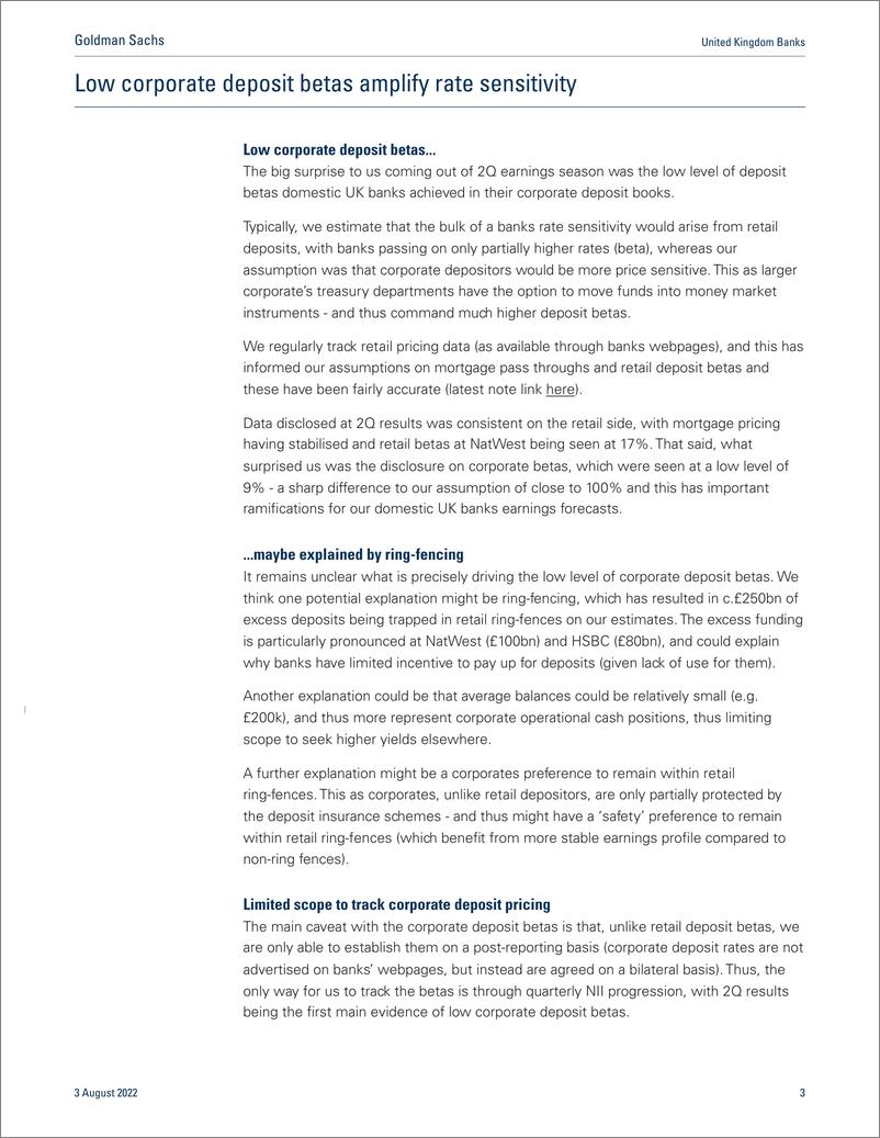 《United Kingdom Bank Low corporate deposit betas amplify rate sensitivity; Buy-rated NatWest onto CL, Lloyds up to Buy(1)》 - 第4页预览图