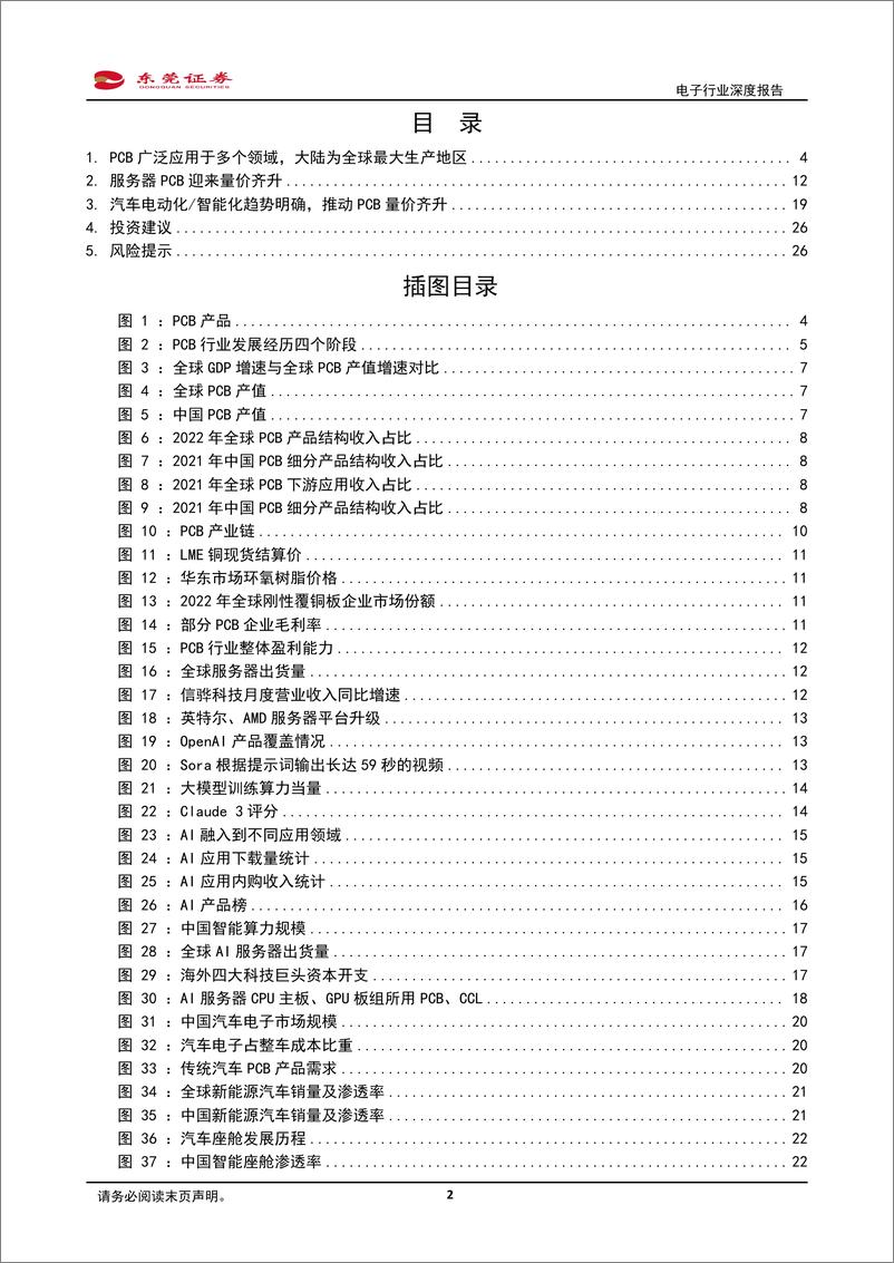 《电子行业深度报告：服务器、汽车电动化／智能化驱动PCB量价齐升-240325-东莞证券-27页》 - 第2页预览图