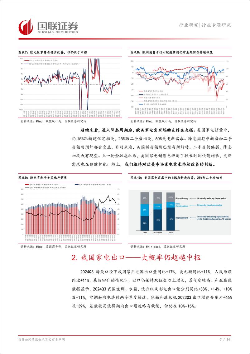 《家用电器行业专题研究：从海外龙头2024Q3财报评估家电外销走势-241116-国联证券-35页》 - 第8页预览图