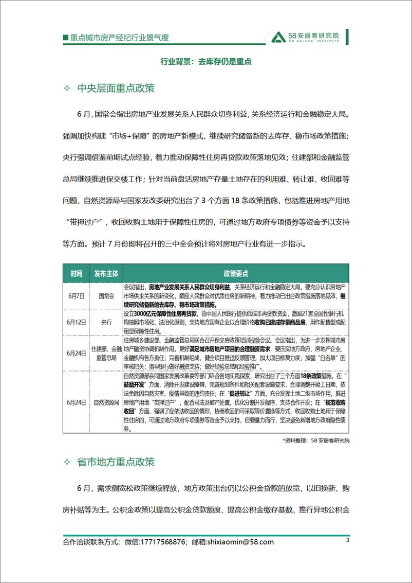 《58安居客研究院_2024年6月重点城市房产经纪行业景气度报告》 - 第3页预览图