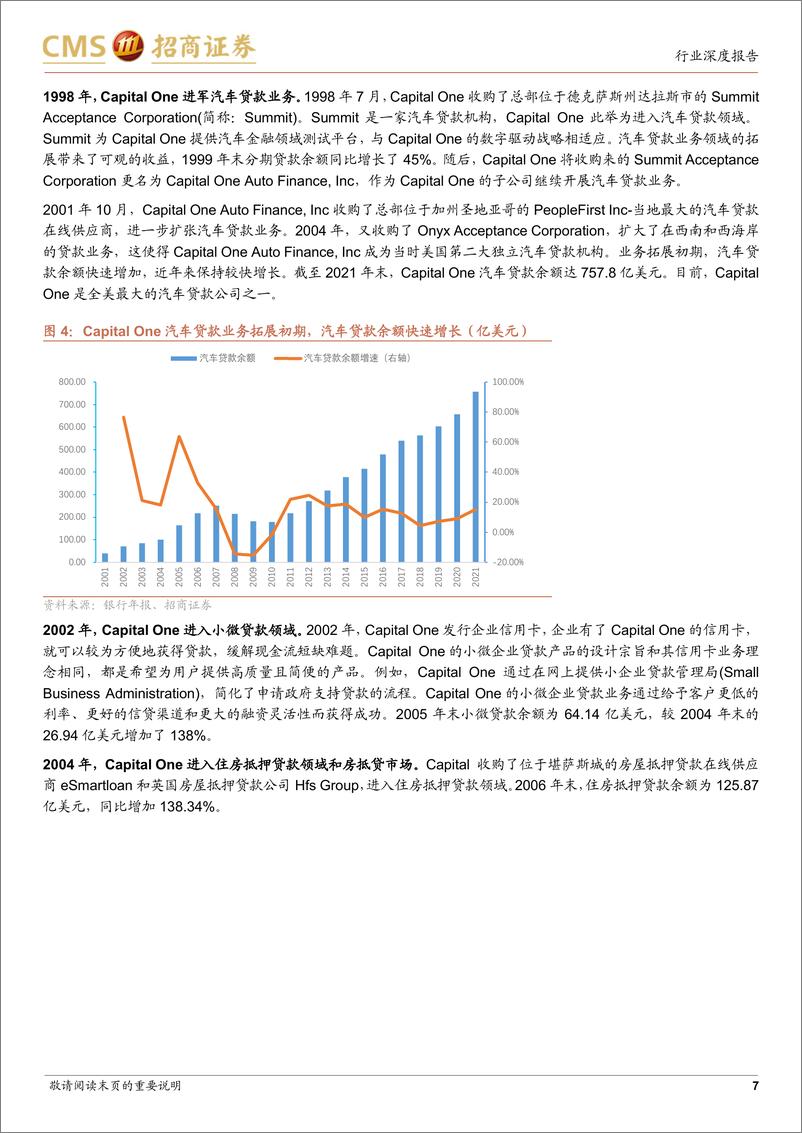 《银行业全球标杆银行系列：Capital One，科技赋能的零售银行-20220522-招商证券-28页》 - 第8页预览图