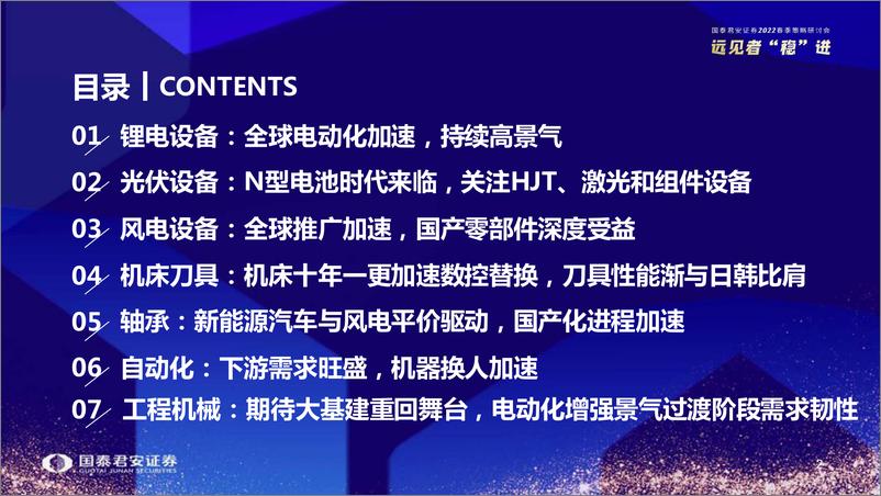 《高端装备行业2022年春季投资策略：新能源设备高景气，国产替代正当时-20220325-国泰君安-81页》 - 第4页预览图