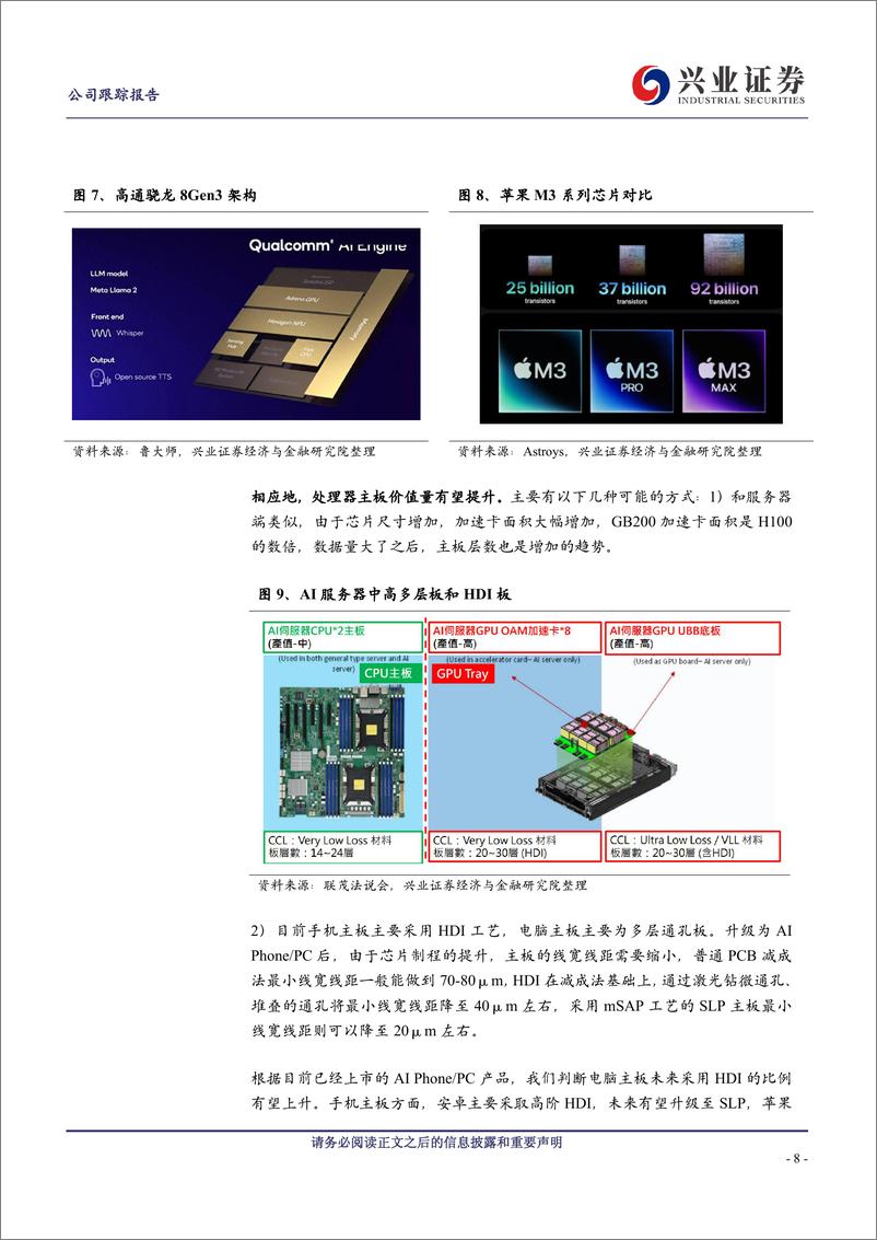 《鹏鼎控股(002938)端侧AI渐行渐近，PCB龙头受益软硬板量价双升趋势-240505-兴业证券-14页》 - 第8页预览图