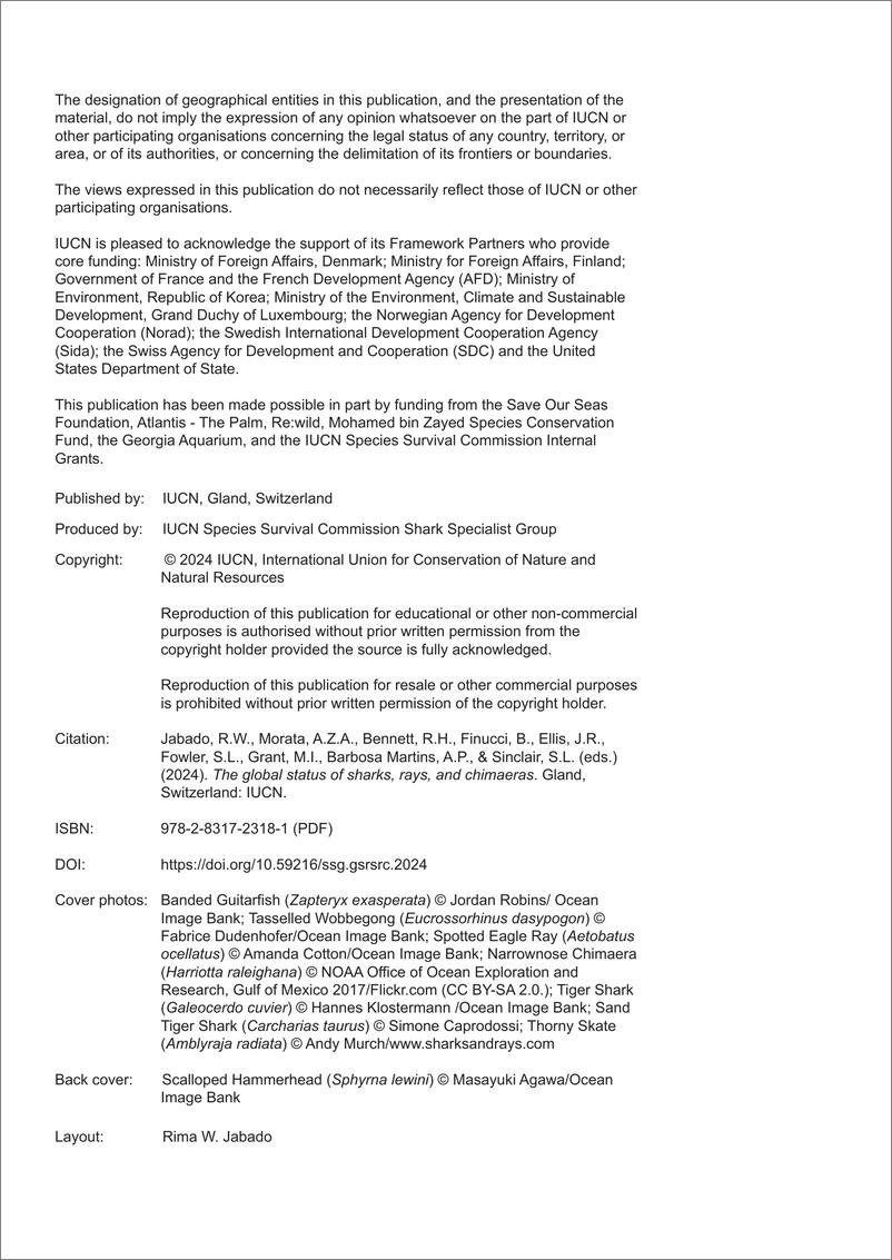 《IUCN-鲨鱼、鳐鱼和银鲛的全球地位（英）-2024-20页》 - 第6页预览图