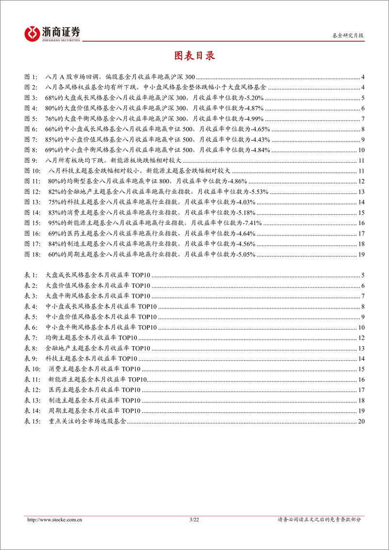 《权益基金风格主题标签月报（2023年8月）：市场回调探底，偏股基金表现优于沪深300-20230901-浙商证券-22页》 - 第4页预览图