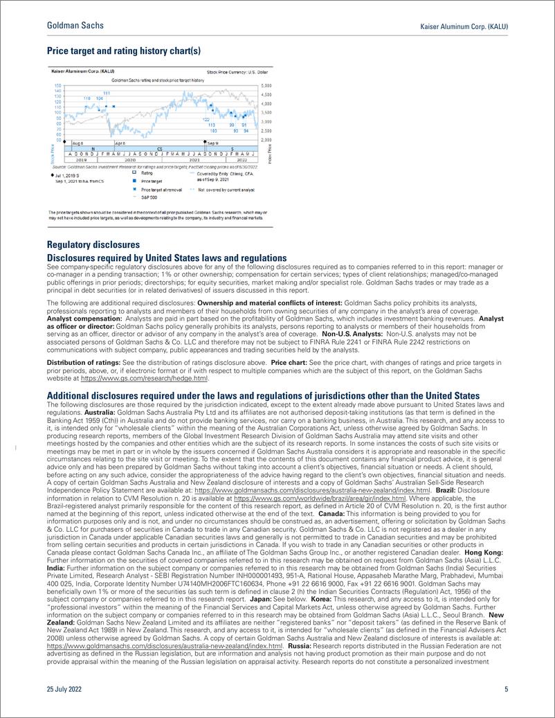 《Kaiser Aluminum Corp. (KALU First Tak 2Q EPS and EBITDA miss on higher costs and Warrick supply chain challenges; Sell(1)》 - 第6页预览图