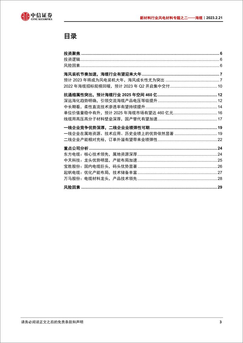 《新材料行业风电材料专题报告之二：海缆，受益深远海化的抗通缩稀缺赛道-20230221-中信证券-32页》 - 第4页预览图