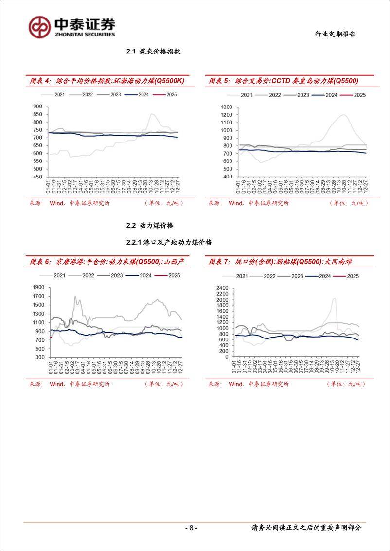 《煤炭行业：短期供应收缩，煤价止跌企稳-250104-中泰证券-23页》 - 第8页预览图