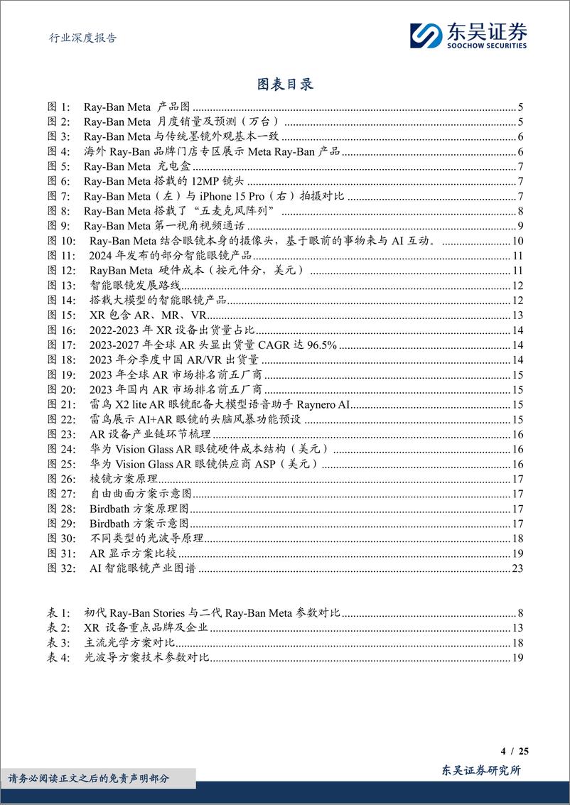 《电子行业深度报告：智能眼镜有望成为端侧AI落地最佳场景之一-240902-东吴证券-25页》 - 第4页预览图