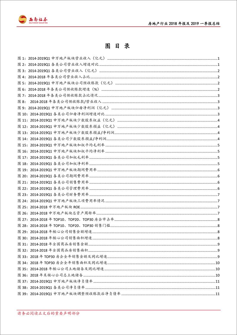 《房地产行业2018年报及2019一季报总结：业绩快速释放，集中度持续提升-20190515-西南证券-18页》 - 第4页预览图