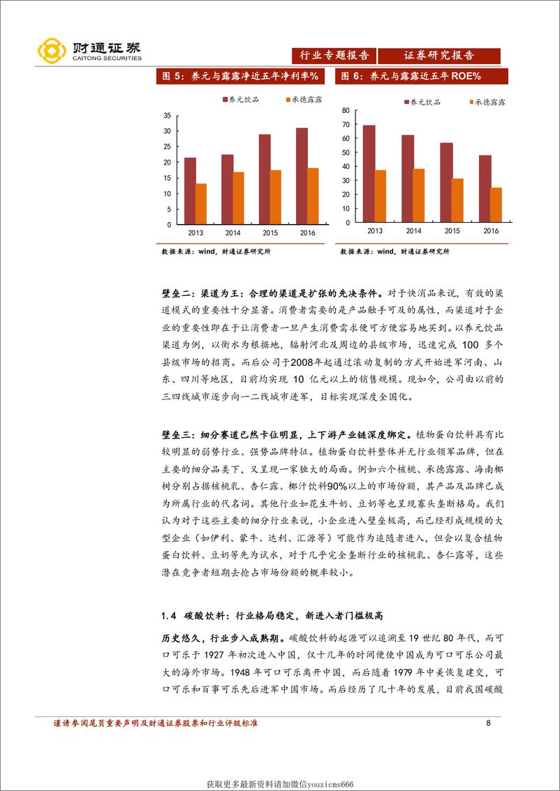 《食品饮料产业研究报告：软饮料：小瓶装大行业，营销与研发是核心竞争力-191127》 - 第8页预览图