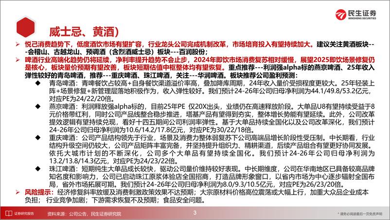 《食品饮料行业2025年度投资策略(酒饮篇)：预期先行，关注流速-民生证券-241220-68页》 - 第4页预览图