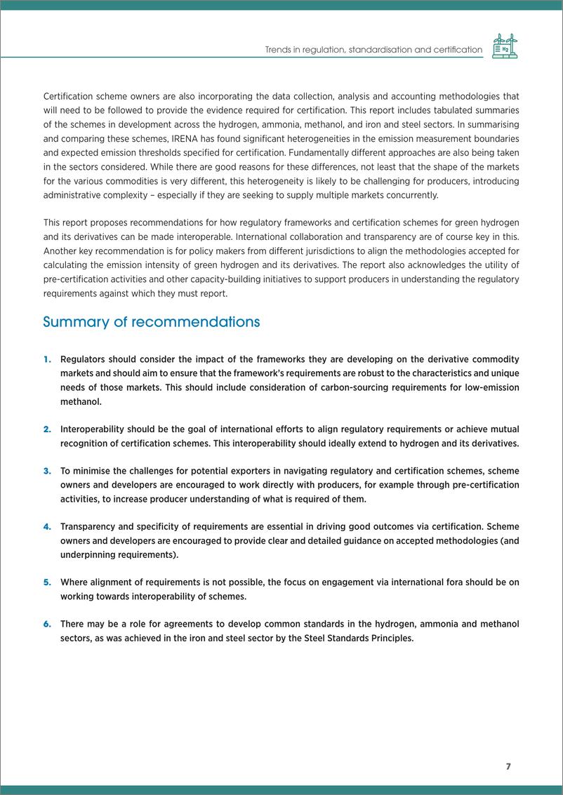 《IRENA-绿色氢衍生物的全球贸易：监管、标准化和认证趋势（英）-2024-61页》 - 第7页预览图