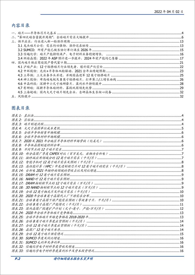 《电子行业半导体材料系列：硅全球供需紧张窗口期，国产替代加速-20220402-国盛证券-33页》 - 第3页预览图