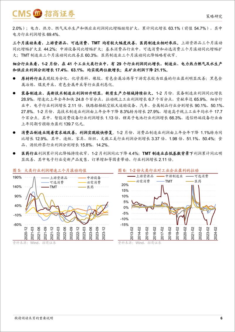 《招行业景气观察：从1-2月工业企业盈利看一季报业绩预期-240327-招商证券-34页》 - 第6页预览图