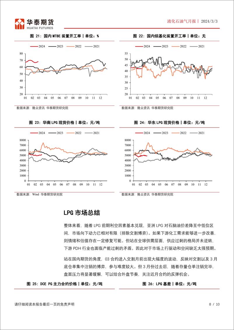 《液化石油气月报：化工需求边际改善，关注仓单注销后的机会-20240303-华泰期货-10页》 - 第8页预览图