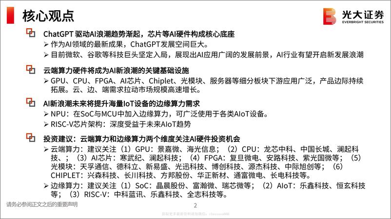 《AI行业跟踪报告之二：ChatGPT开启AI发展新浪潮，算力紧缺和海量应用驱动AI硬件广阔空间-230215》 - 第2页预览图