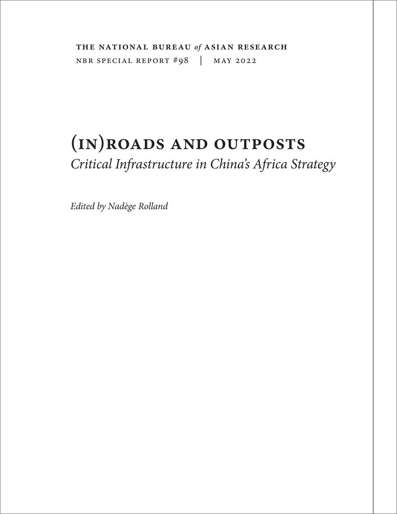 《中国非洲战略中的关键基础设施（英）-美国国家亚洲研究局-98页》 - 第4页预览图