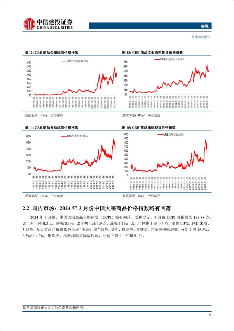 《物流行业行业动态：国际油价止跌回升，欧洲天然气价格上涨，进口煤市场偏强运行-240428-中信建投-15页》 - 第8页预览图